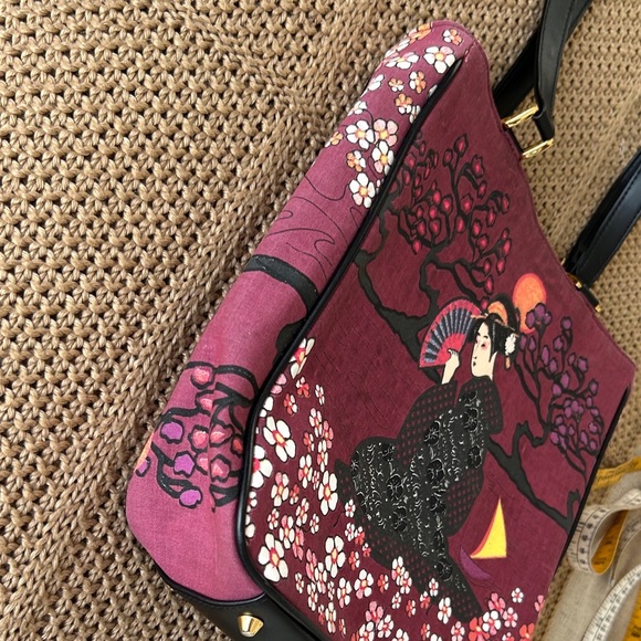 Vintage PREZZO Geisha Girl Beaded Embellished Collectible Handbag Shoulder - Picture 5 of 9